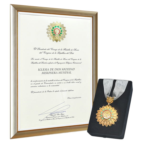 [Peru] Medal of Honor of the Congress of the Republic of Peru - World Mission Society Church of God