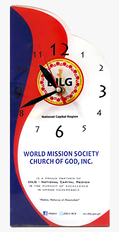 [Philippines] Plaque of Appreciation from DILG - WORLD MISSION SOCIETY CHURCH OF GOD, INC.
