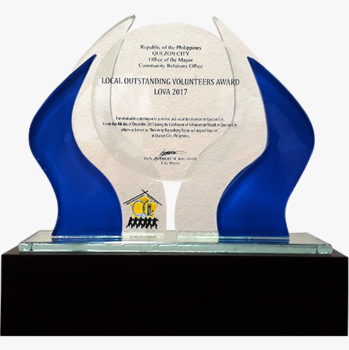 [Philippines] Local Outstanding Volunteers Award (LOVA) 2017 from City Mayor of Quezon - World Mission Society Church of God